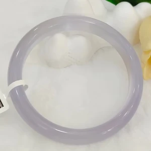 Chinese Natural Agate Bangle Purple Fashionable Bracelet with Gift Box