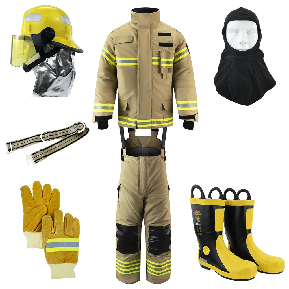 Equipamento De Bombeiro Material Aramida Incluindo Calças De Jaqueta De  Bombeiro Capacete Luvas Botas| Alibaba.com, image size:1000x1000