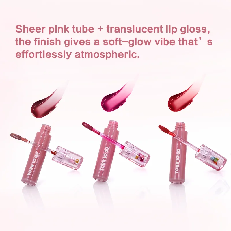 product hot popular color new design clear flowers lip gloss multi functional lip tint glossy liquid lip gloss-4