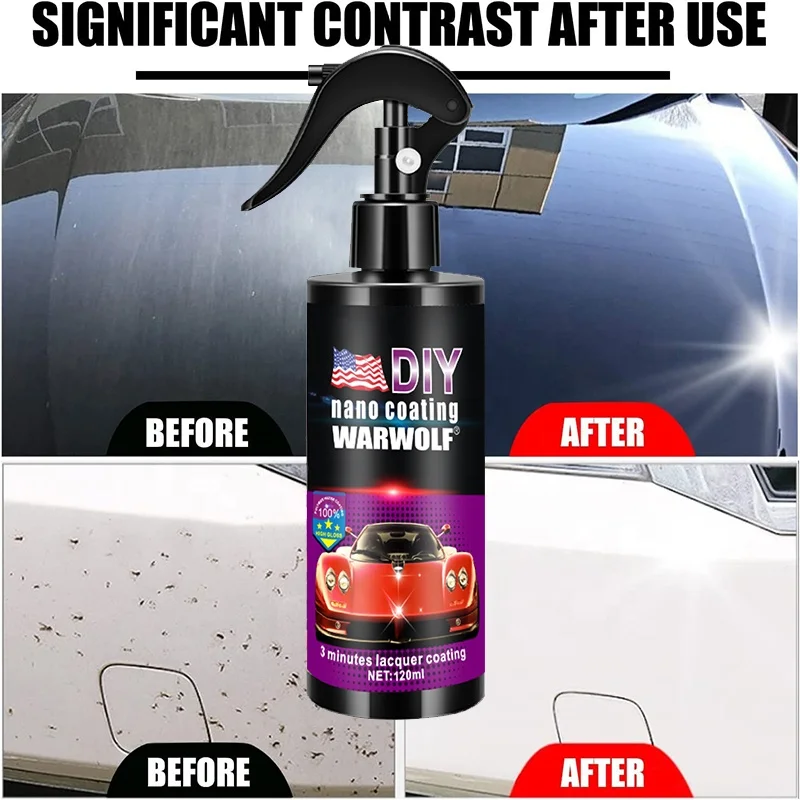 3 in 1 High Protection Fast Car Ceramic Coating Spray, Car Scratch Nano Repair Spray