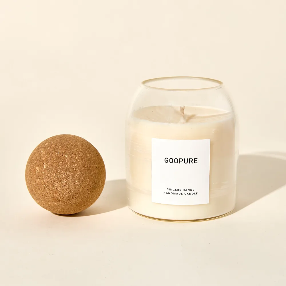 Handmade Glass Candle Jar 500ml - Heat Resistant, Round Design with ...