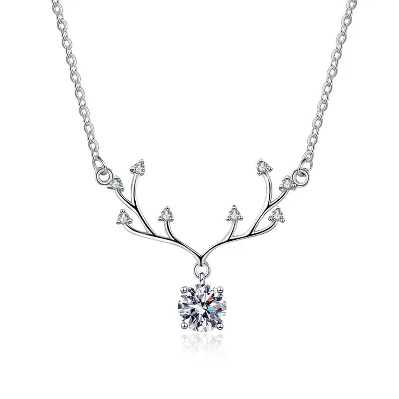 ★2025SS新作★NUUANU★Xing Necklace New Yilu Yous925 Sterling Silver Necklace With Mosang Stone