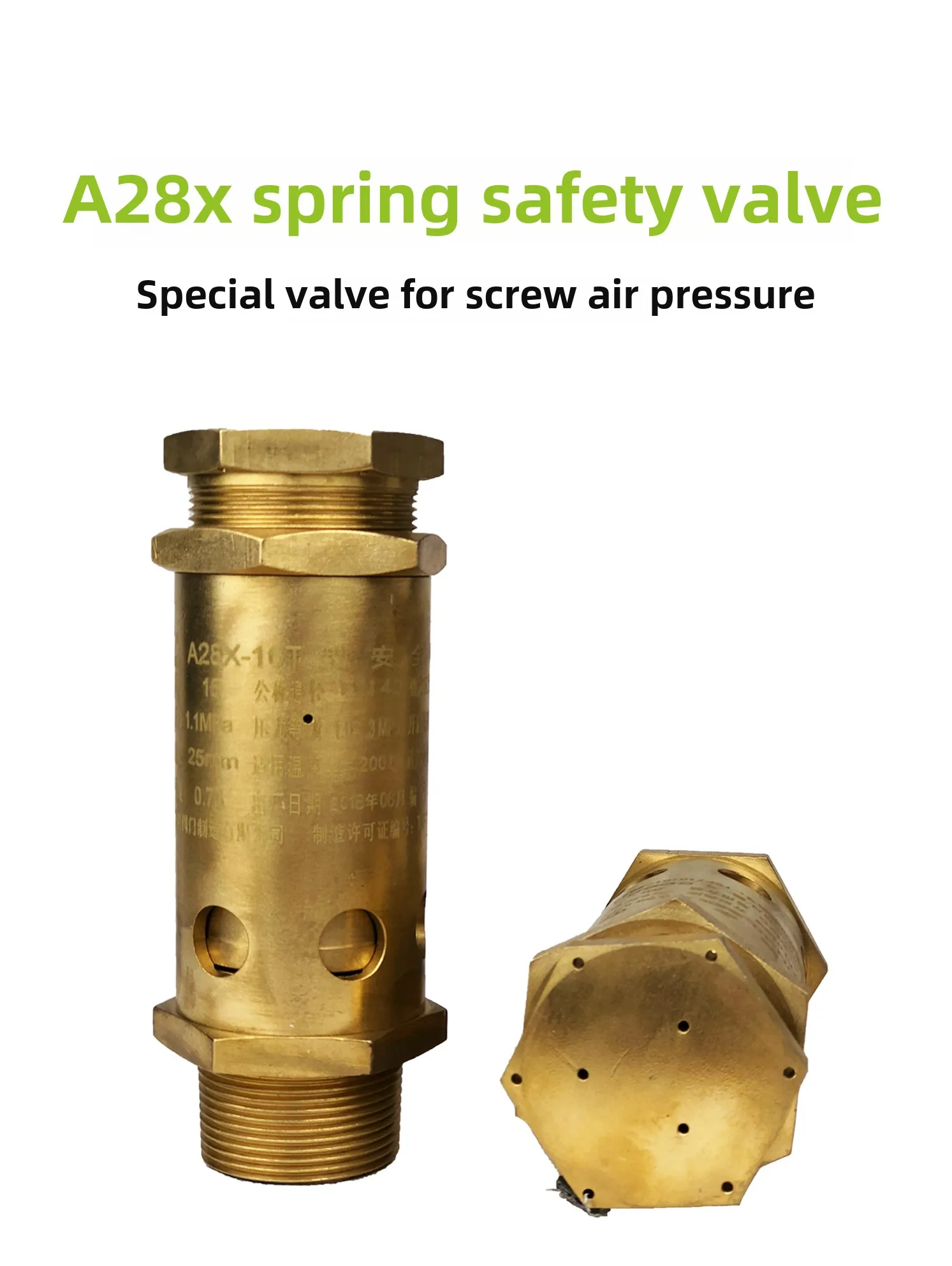 A28X-16T Manual Safety Relief Valve Air Compressor Parts for Compressors & Pressure Control for Gas Media