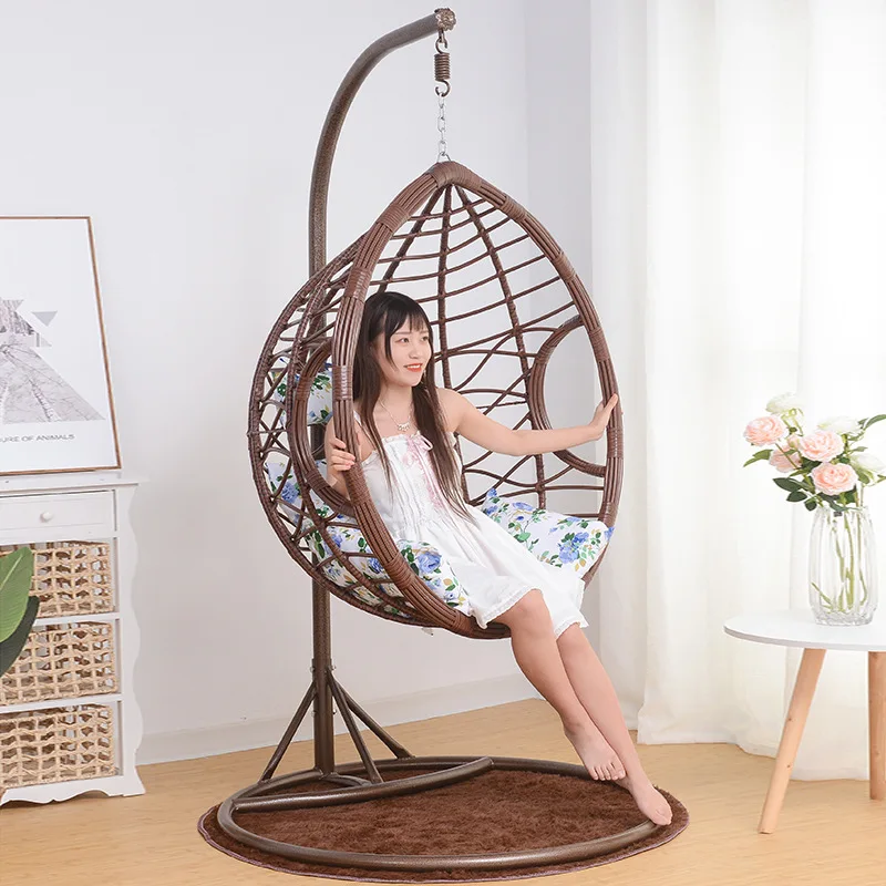 Swing Egg Chair Pakistan PE Rattan Double Hanging Swing Chair Garden  Outdoor Wicker Basket Stand