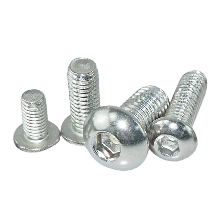Aluminum Profile Fastening Accessories, Stainless Steel Half Round Head Hexagon Socket Bolt M5M6M8 Bolt M5-M6-M8 Screw