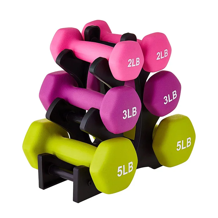 Custom Cheap Vinyl Neoprene Hex Dumbbells Adjustable Set