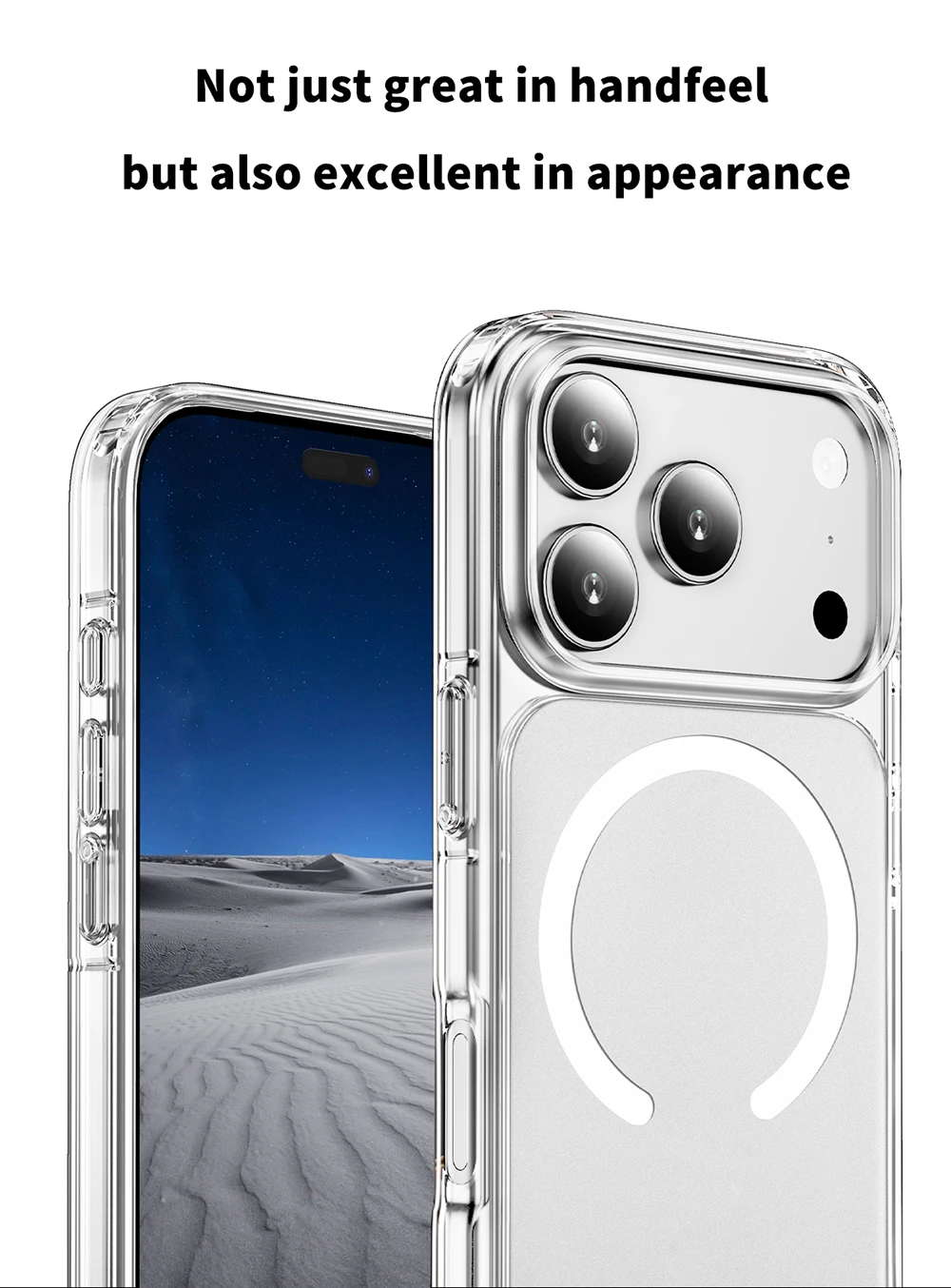 product laudtec luxury waterproof transparent magnetic mobile phone case for iphone 17 pro max 16 pro protective mobile cell cover-2