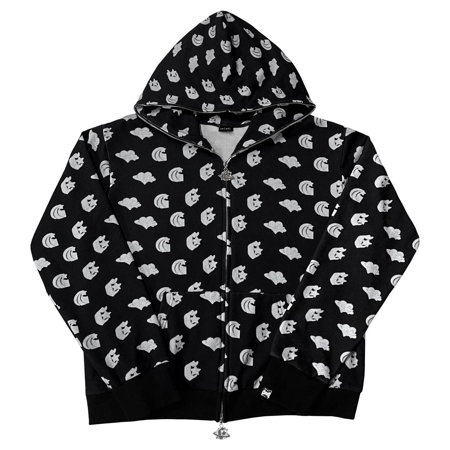 Good Quality Zip up Hoody Custom Sweatshirt Oversized 100 Cotton Long Sleeves All Over Printed Unisex Full Face Zip up Hoodie gallery 2