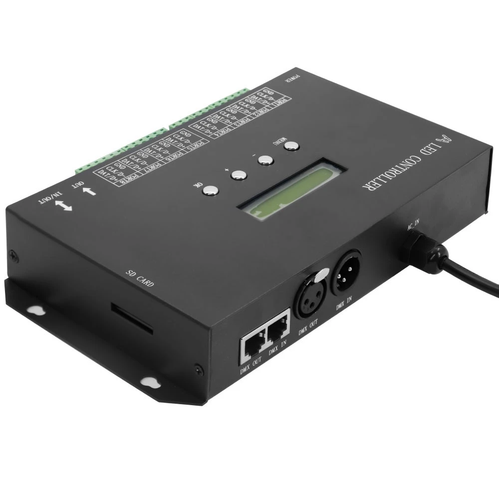 DMX512 Programable SPI Led Controller H807SA 8192Pixels for DMX512 WS2811 WS2812B WS2815 APA102 Led Strip
