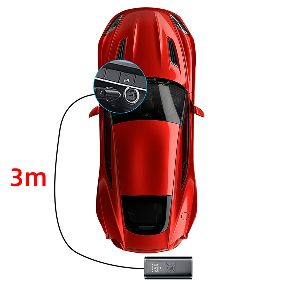 150psi Electric Tire Pump 4500 Mah Mini Wireless Inflator Portable Compressor Digital Car Pump