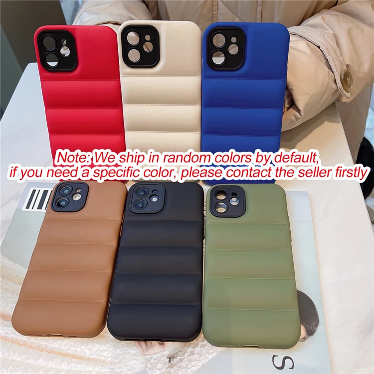 Hot Sale Shockproof Soft Fluffy Down Jacket Wave Mobile Phone Case for  iPhone13 12 11 PRO Max - China Fundas Mayoreo and Cellphone Case price
