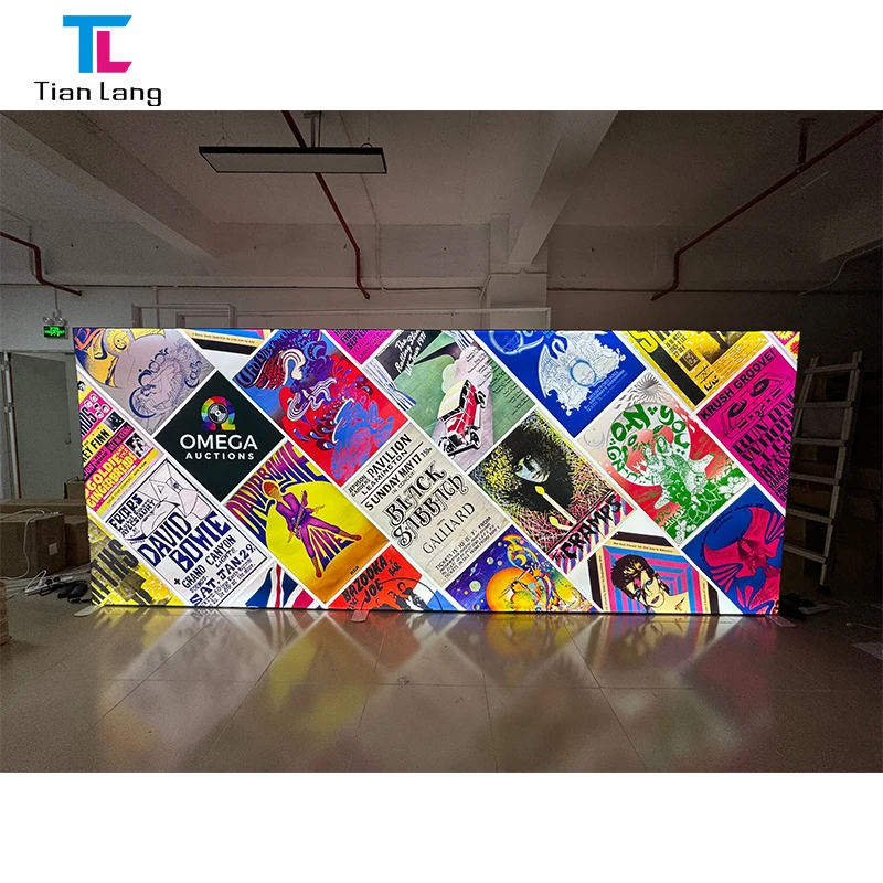 TianLang Stand per esposizioni Commerciali Display Seg Light Box Pubblicità Booth Led Display Frame Light Box Poster Display