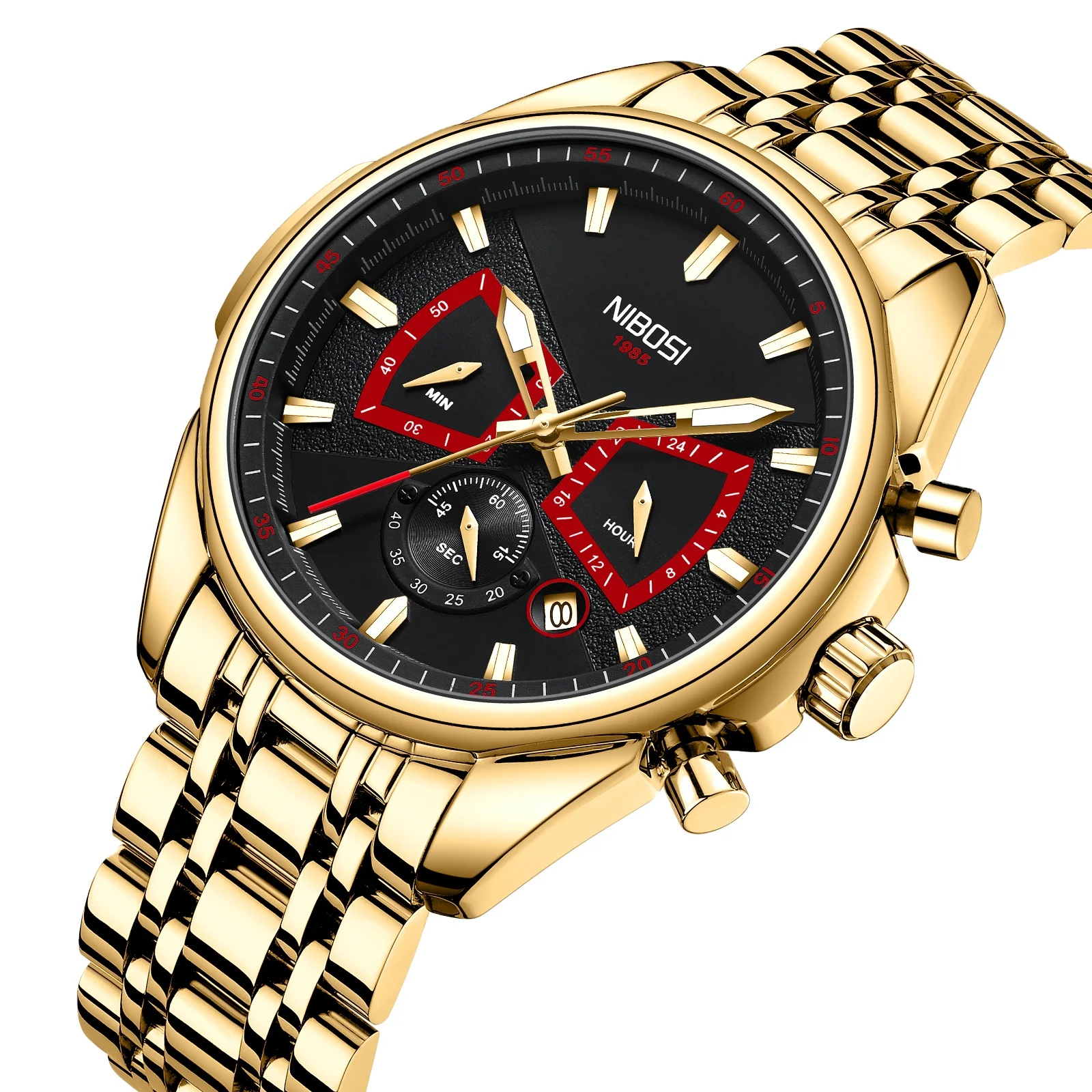 NIBOSI Orologi da uomo Orologio analogico al quarzo con data