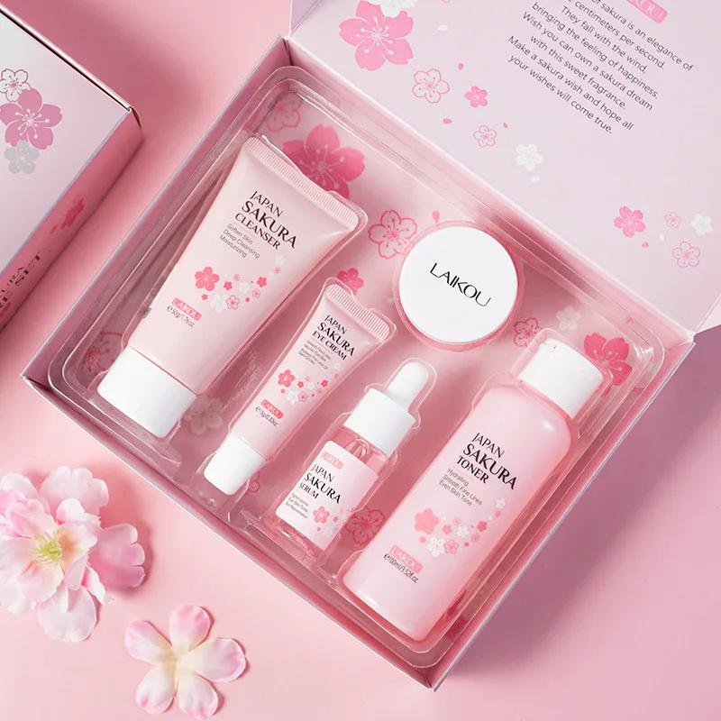 スキンケアセット（保湿・美白） LAIKOU Japan Sakura 商品 5点セット 保湿・美白・エイジング対策