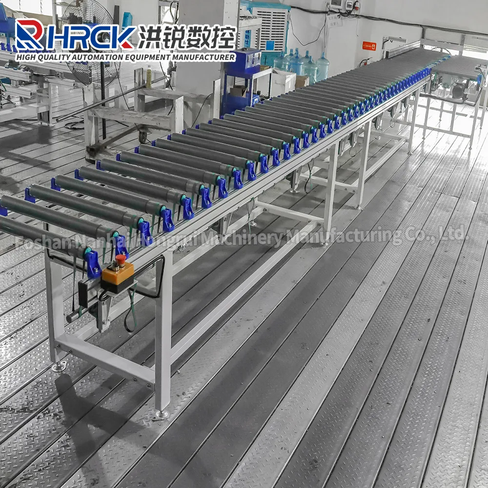 Seamless connection of automated kitchen cabinet production line for safety production