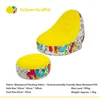 yellow graffiti sofa pedal