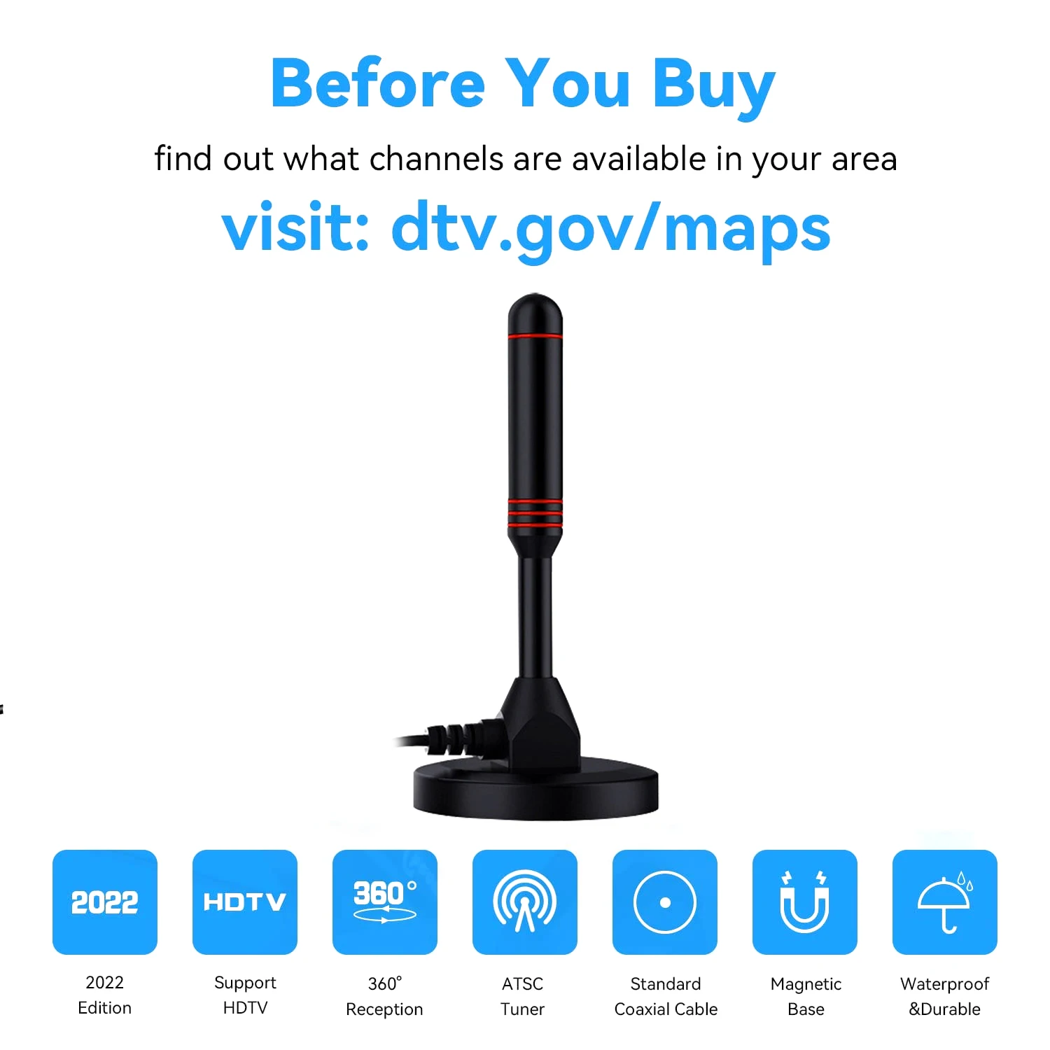 Hdtv Free View Active Antenatvdigital Antenas De Antes Para Interior Tv  Antenna Indoor Antenna Tv Digital With Amplifier Signal