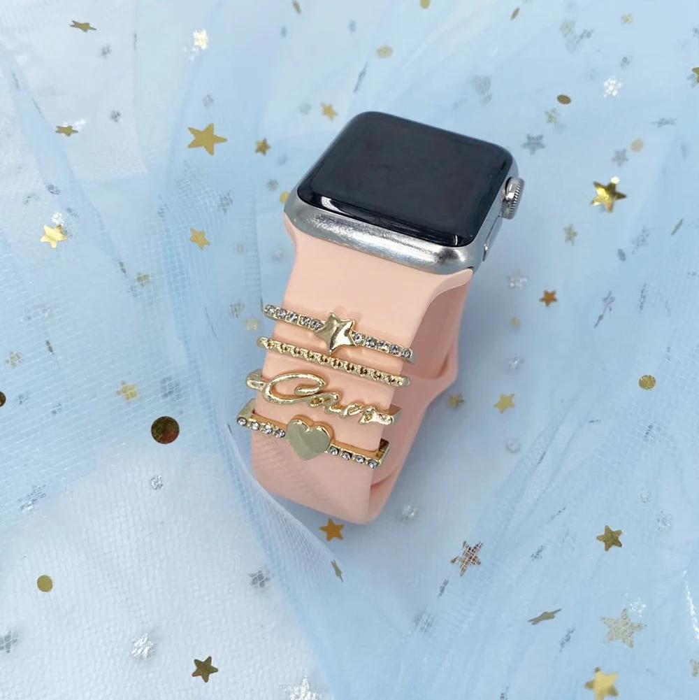 Buy Apple Watch Silicone Band With Honey Bee Charm Stud Online