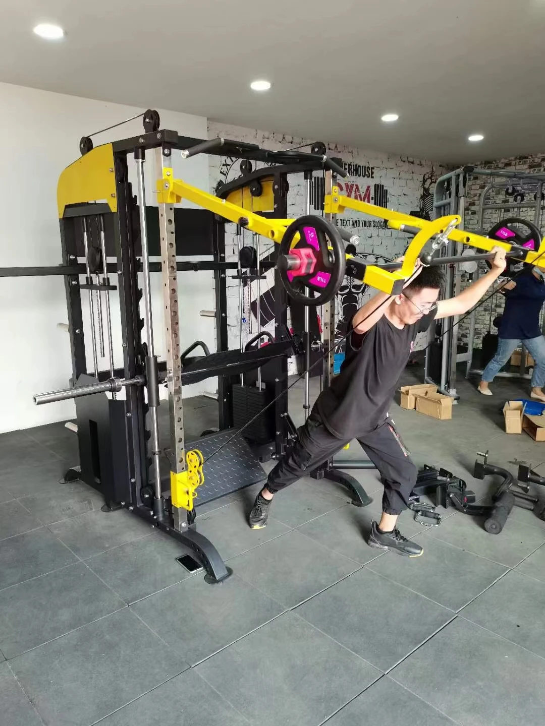 
Шаньдун слава кабель кроссовера тренажерный зал машина Смит силовой стеллаж 