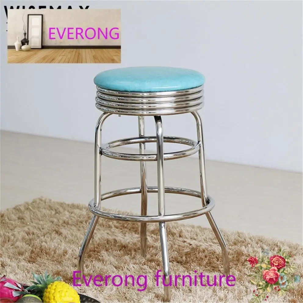 Американский стиль Лидер продаж барный стул из нержавеющей стали промышленный ресторанный металлический каркас с кожаной