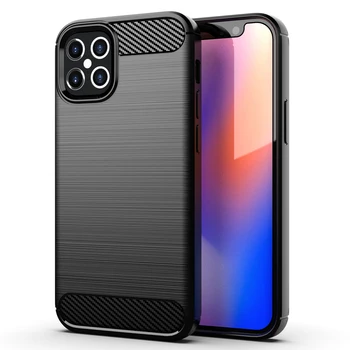 Carbon Fiber Hot Selling Silicone Mobile Cover Cases For Iphone 11 12 13 Mini Pro Max Phone Case Iphone Case