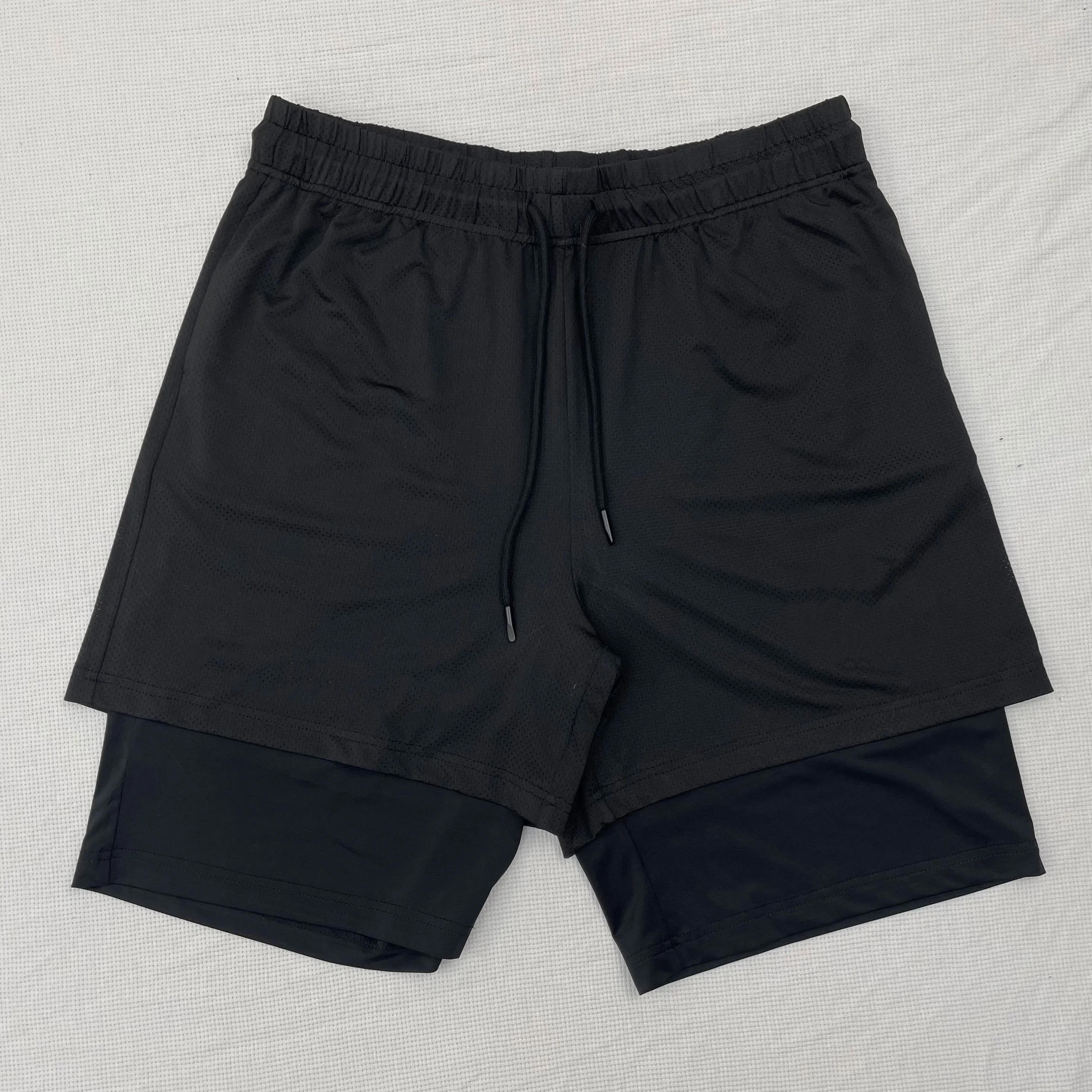 Compressione del sudore personalizzata all'ingrosso 2 in 1 Print Designer Nylon Fiess Boxer Gym Workout Sports Cargo Running Pantaloncini da uomo113_voghion.com