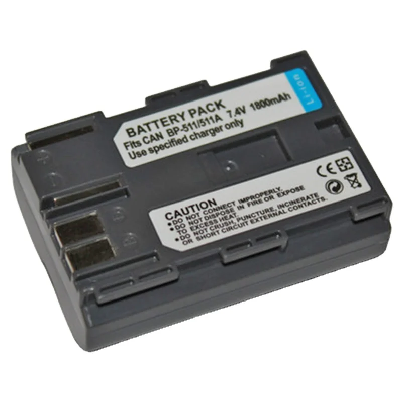 For Canon Camera ZR25MC ZR30MC ZR40 ZR40A ZR45 ZR45MC ZR50 ZR50MC ZR60 ZR65MC ZR70MC ZR80 ZR85 ZR90 BP-511A BP-511 Battery