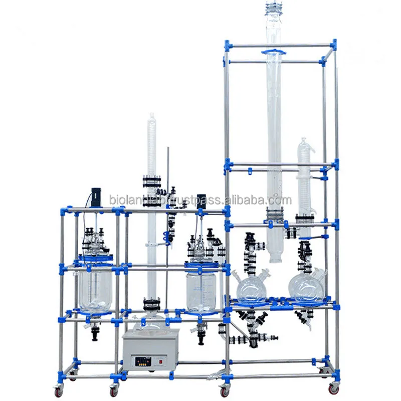 50L 100L 150L Explosion-proof Distillation Rectification Glass Reactor Tower