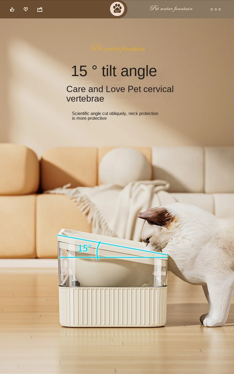 Cat Feeding and Drinking Machine Automatic Filtration Cycle Large Capacity Drinker Stainless Steel Food Bowl Pet Supplies manufacture