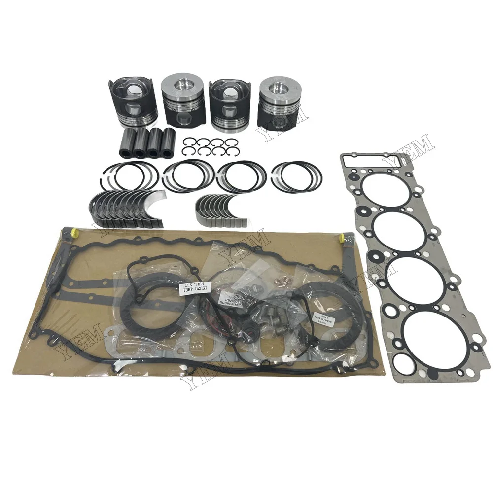 4HE1 Overhaul Re-ring Kit For Isuzu Engine Piston Ring Gasket Bearing