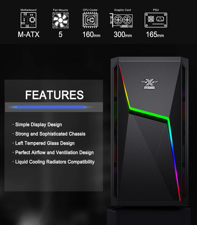 2022 Computer Cases Towers Pc Desktop Carrying Para Pc Gaming Computer