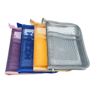 2026  A6 Transparent Document Bag Softcover Memopad Loose-leaf   Notebook with Slot and Pocket