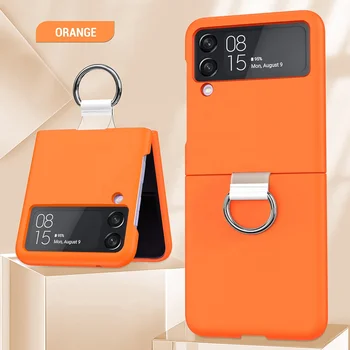 Metal ring holder shockproof phone back cover Z Flip3 zflip3 case smartphone cover for Samsung Galaxy Z Flip 3 case