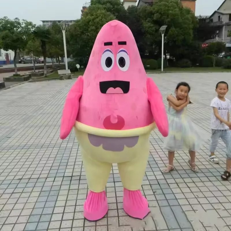 Efun MOQ 1 PC Factory Price Wholesale Shopping Patrick Star Mascot Costume Walking Plush Sponge Bob Mascot Costumes for Sale