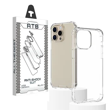 ATB 5-in-1 Clear Anti-yellowing Case with a Tempered Glass Screen Protector and Camera Protector for iPhone 15 14 13 12 11