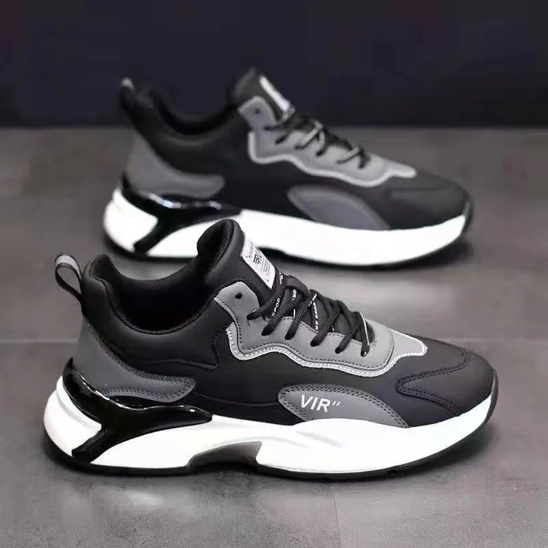 New men's shoes fashion casual sneakers thick soled tide shoes breathable flying woven daddy shoes