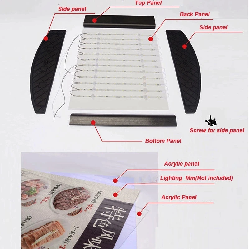 The New Backlit Light Box Neon Lighting Box Advertising Acrylic Led Light Box