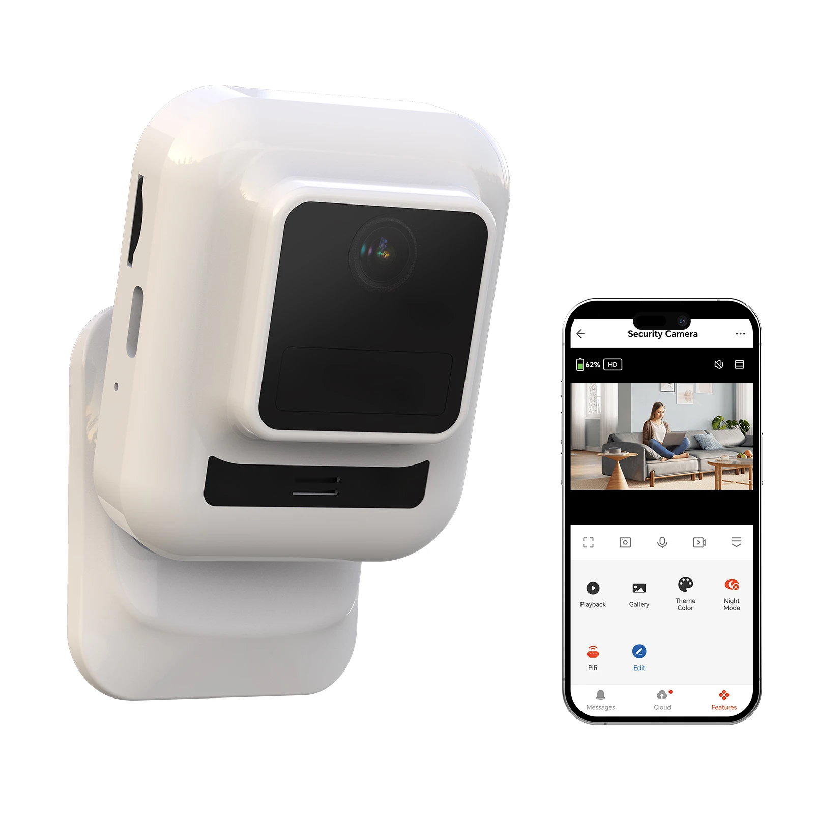 OEM Wifi IP CCTV Mini Camera M5 Dual Band 1080p Cmos Indoor Home Outdoor Portable White Mini DV 120 With Night Vision