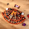 Jupe de sapin d'Halloween avec nœud orange