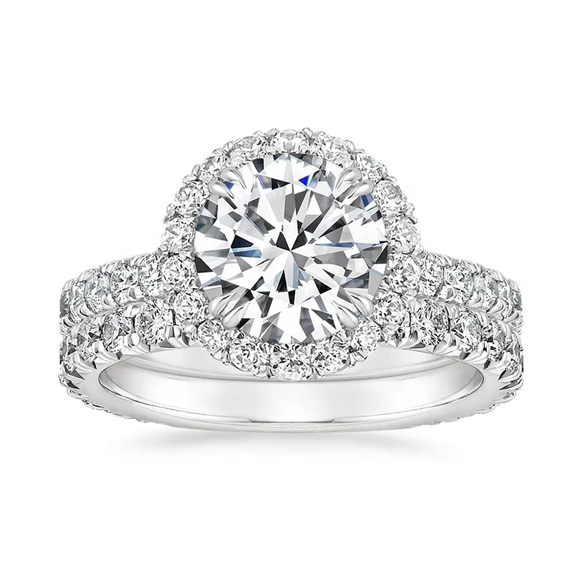 moissanite luxe sienna halo lab diamond ring