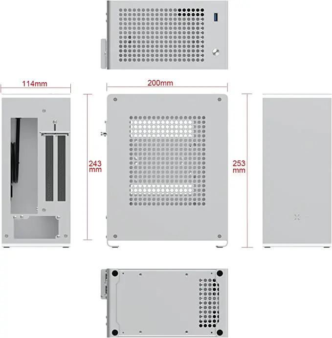 Customized Micro Small Mini ITX PC Case with 3.0 Aluminum Metal Chassis ...