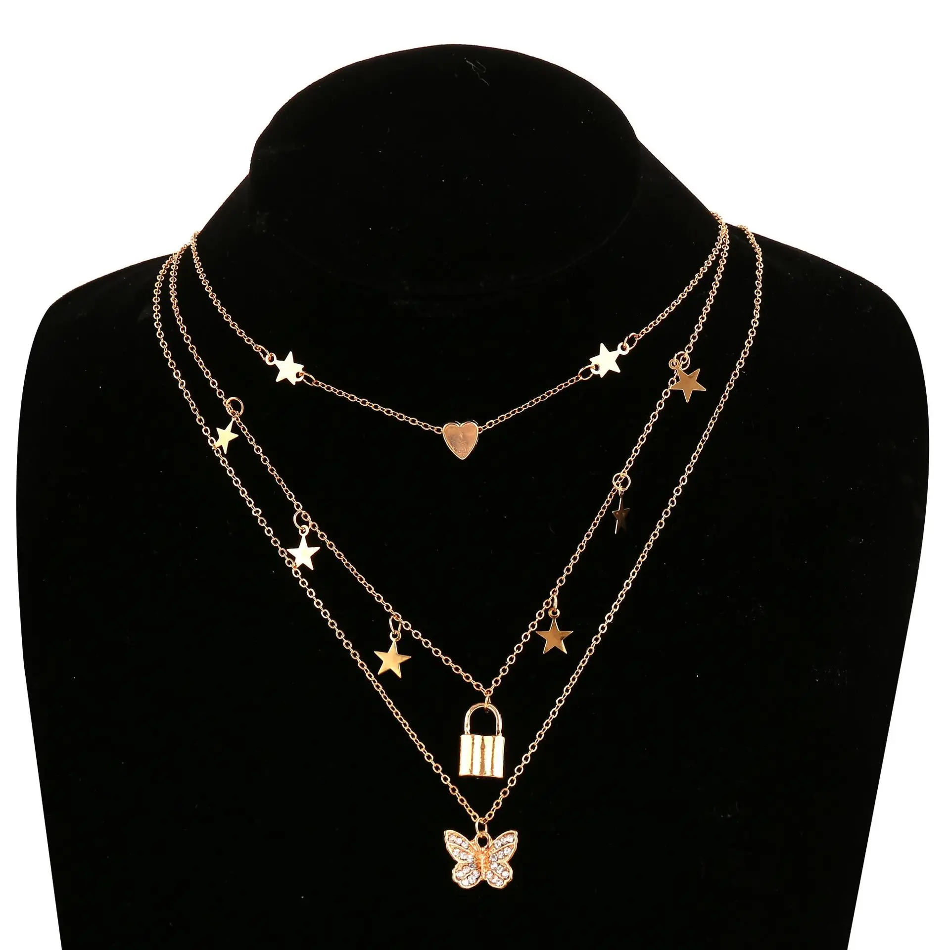 Pendant Necklaces /PACK Punk Heart Butterfly Necklace For Women Girls Wax  Cord Chain Fashion Trendy Party Gifts From Value111, $6.4