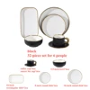 black 32-piece set for 6 people