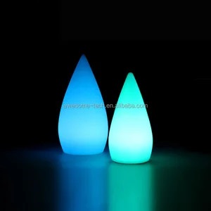 Modern Mini Home 16-Color LED Night Light Water Drop Lamp for Bedroom Mood Plastic Material