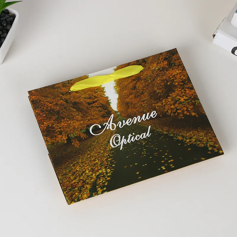 Jinayon Sacos de Papel com Impressão Personalizada, Sacolas Fashion com Alça de Fita