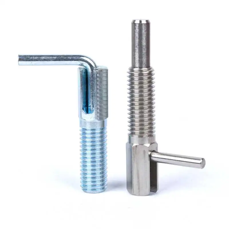 Galvanized Steel Passive Blue Zinc L Handle Pull Ring Retractable Indexing Bolt Indexing Plunger