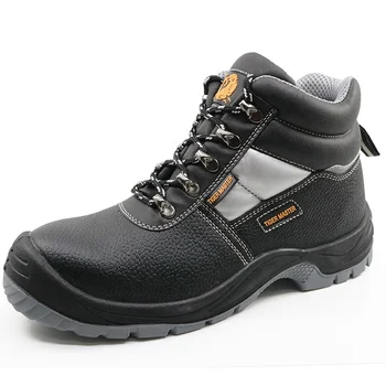 Gww, MID-Cut Oil Resistant Embossed Leather Industrial Safety Shoe