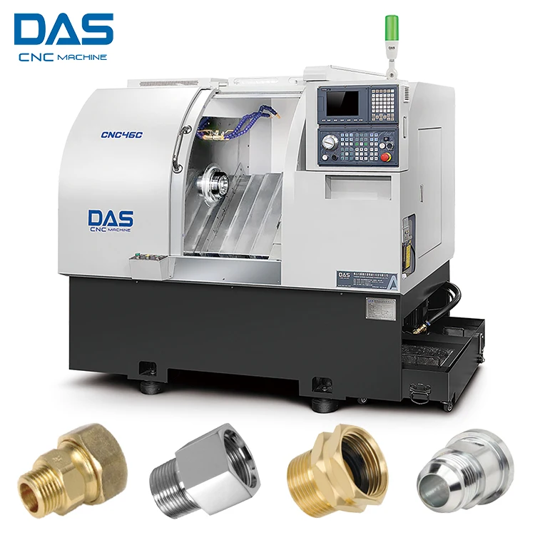 China  Mini Cnc Lathe Machine  for Metal Live Tooling, Small Slant Bed Turning Cnc Machining Motorcycle Accessories