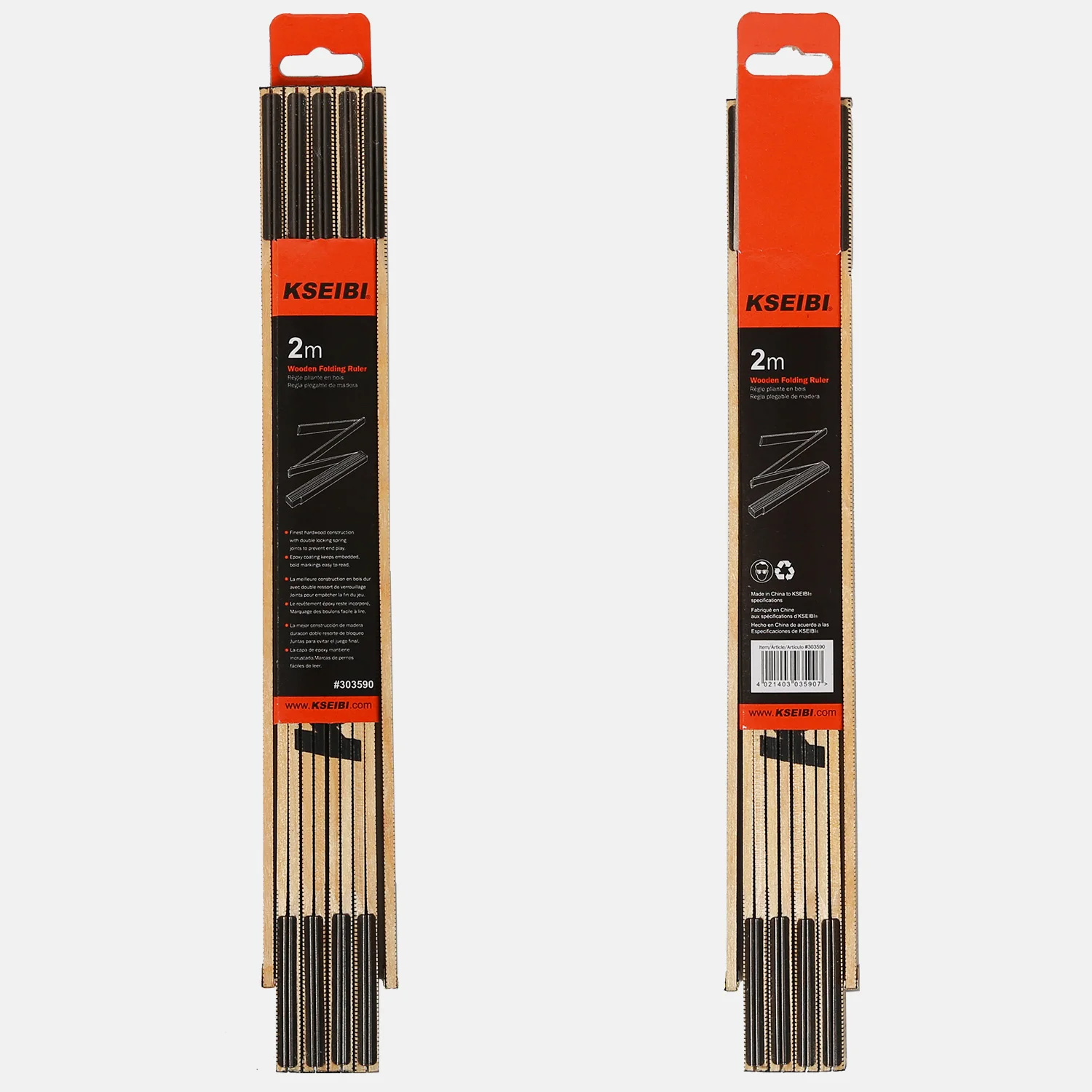 Kseibi Extra Long Wooden Folding Ruler Measuring Tool For Carpenter ...