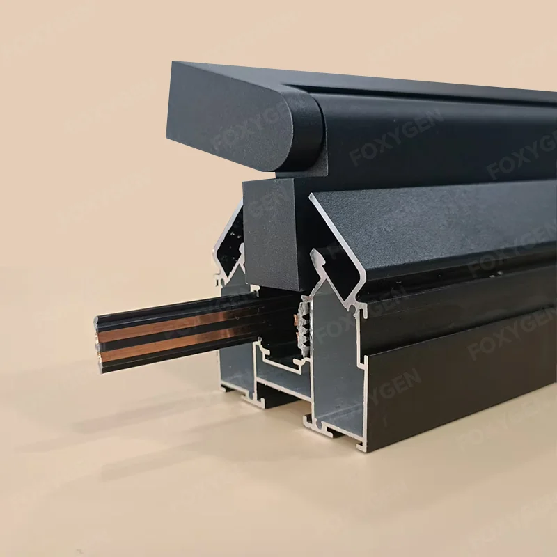 linear track rail system led magnetic track light for home lighting design-1